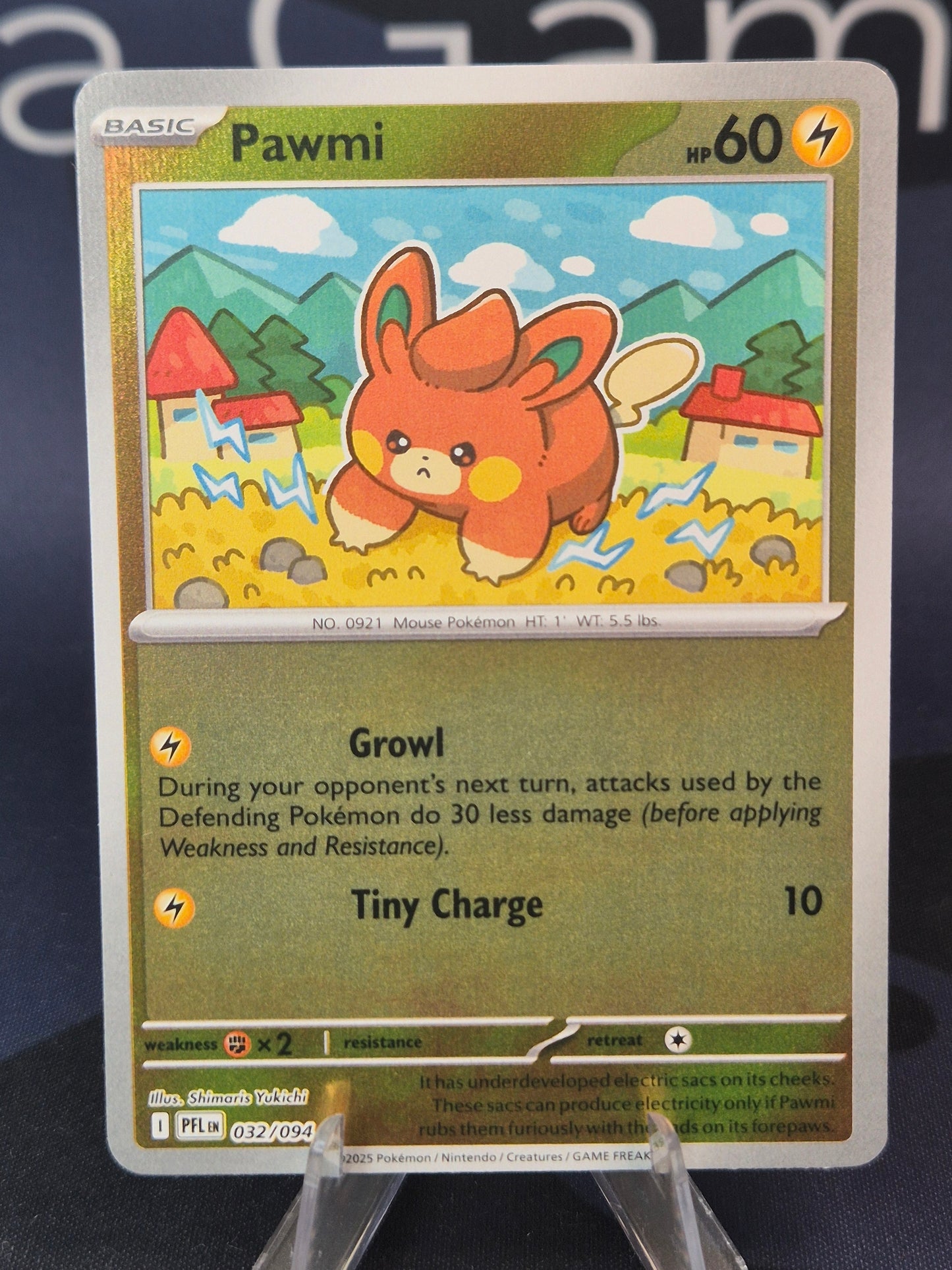 Pawmi 032/094 Phantasmal Flames Reverse Holo