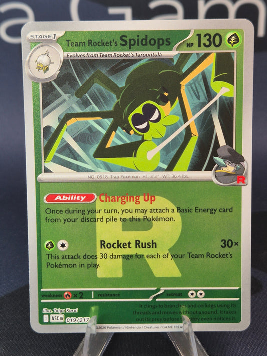 Team Rocket's Spidops 019/217 Ascended Heroes Reverse Holo Rocket R