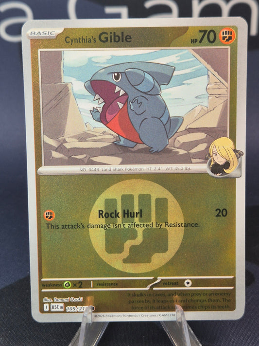 Cynthia's Gible 109/217 Ascended Heroes Reverse Holo