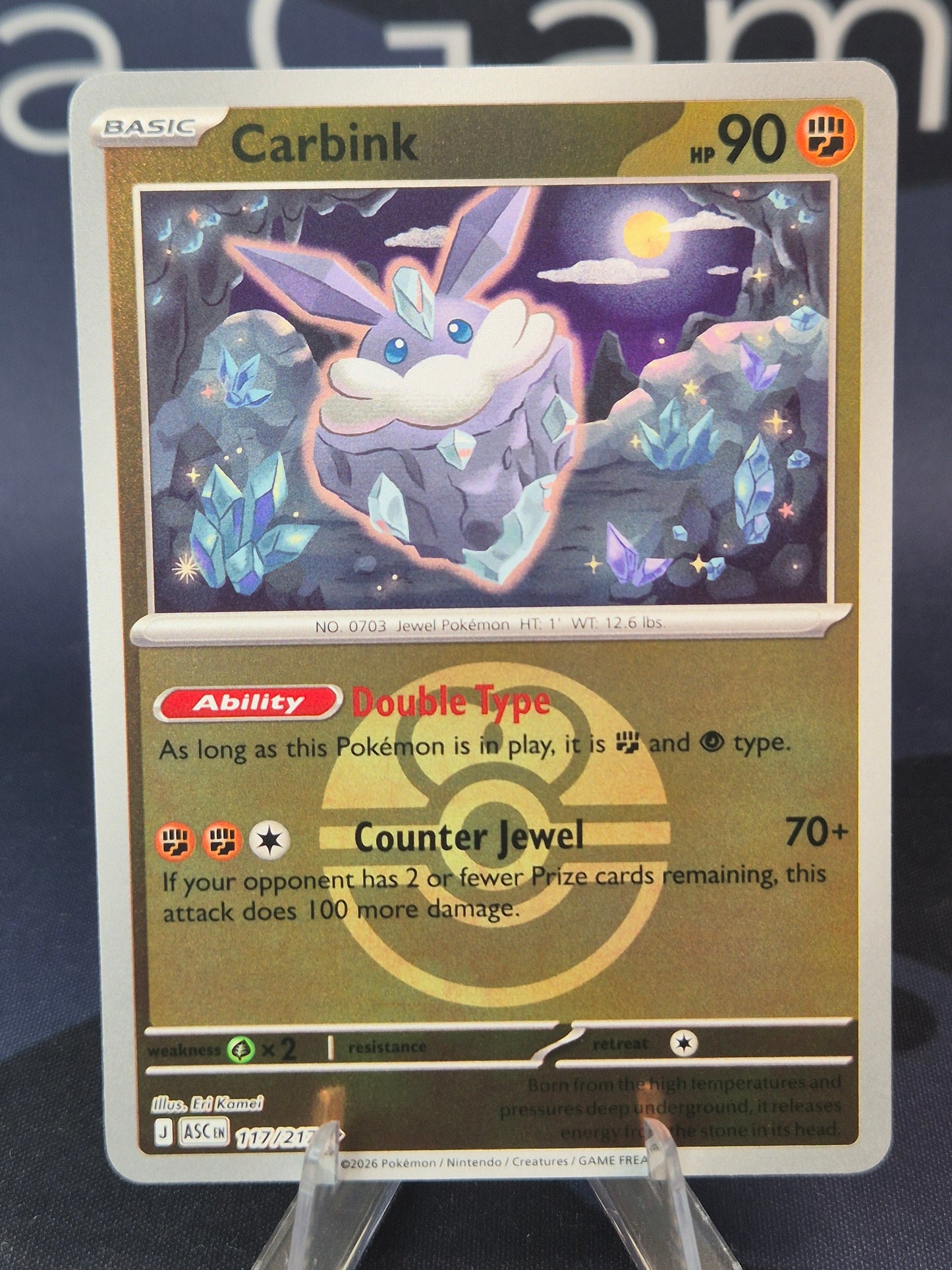 Carbink 117/217 Ascended Heroes Reverse Holo Love Ball