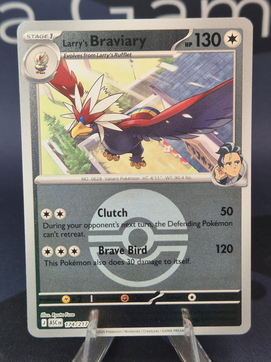 Larry's Braviary 174/217 Ascended Heroes Reverse Holo Pokeball