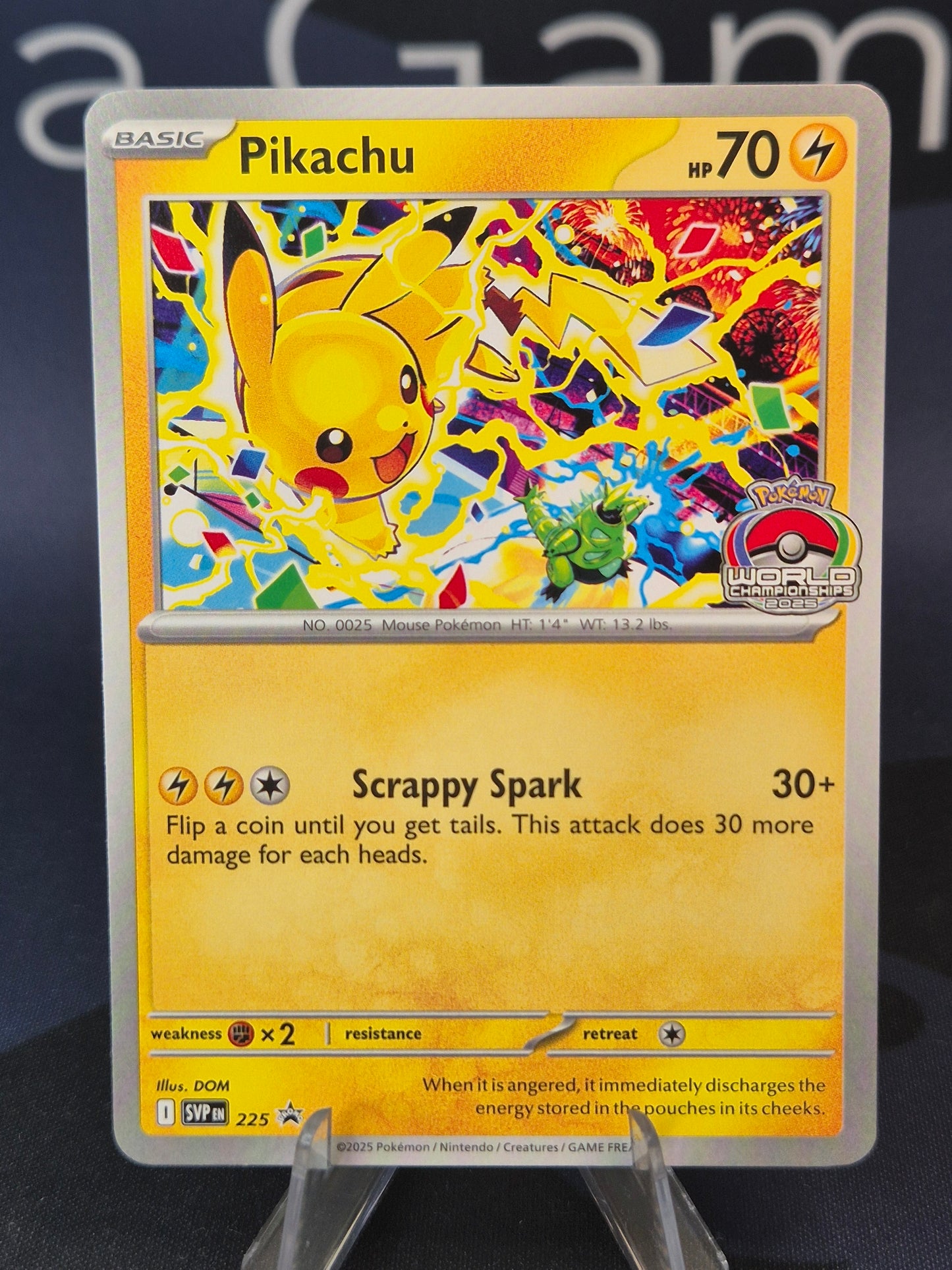 Pikachu SVP225 Black Star Promo World Championships 2025