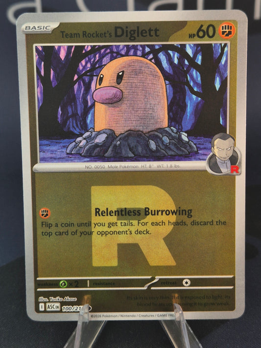 Team ROcket's Diglett 100/217 Ascended Heroes Reverse Holo Rocket R