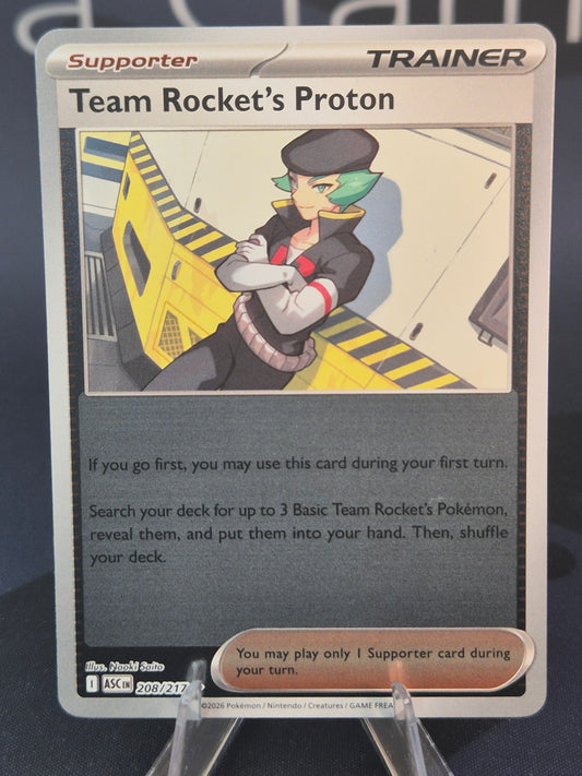 Team Rocket's Proton 208/217 Ascended Heroes Reverse Holo