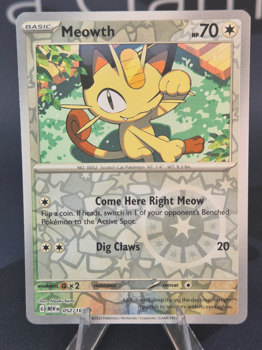 Meowth 052/165 151 Reverse Holo