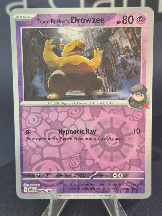 Team Rocket's Drowzee 079/182 Destined Rivals Reverse Holo