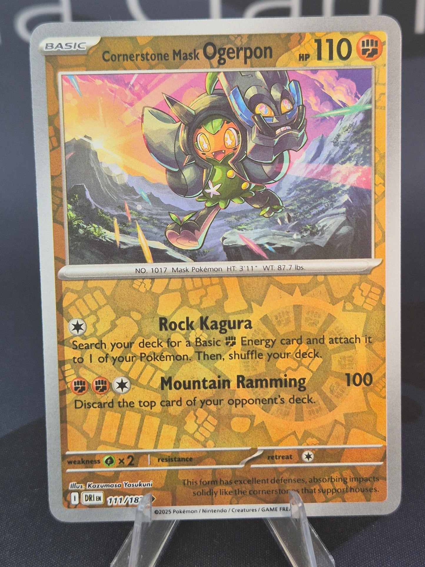 Cornerstone Mask Ogerpon 111/182 Destined Rivals Reverse Holo