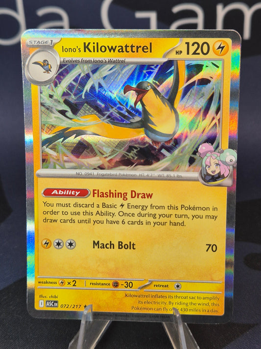 Iono's Kilowattrel 072/217 Ascended Heroes Holo
