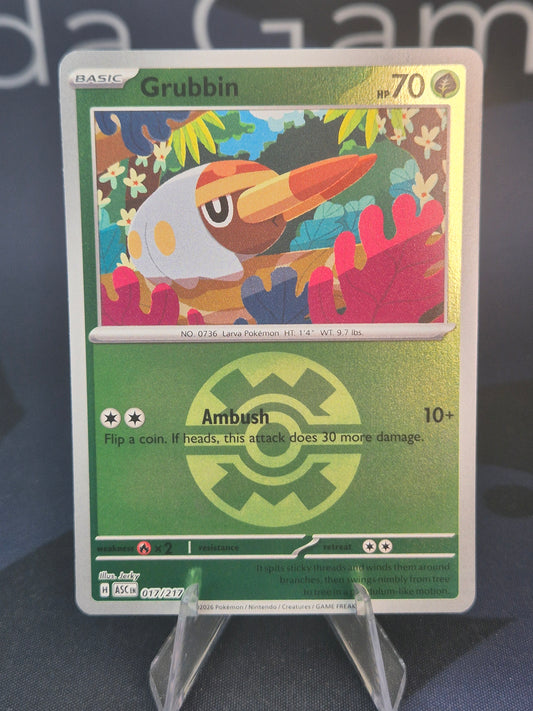 Grubbin 017/217 Ascended Heroes Quick Ball Reverse Holo