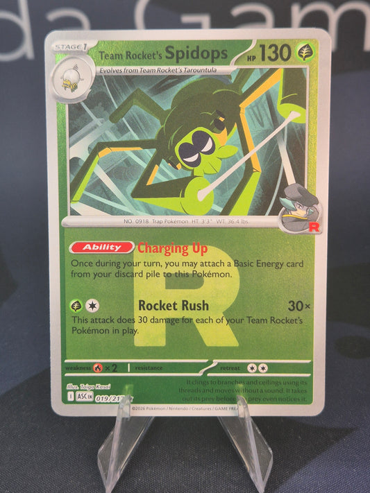 Team Rocket's Spidops 019/217 Ascended Heroes Reverse Holo Rocket R