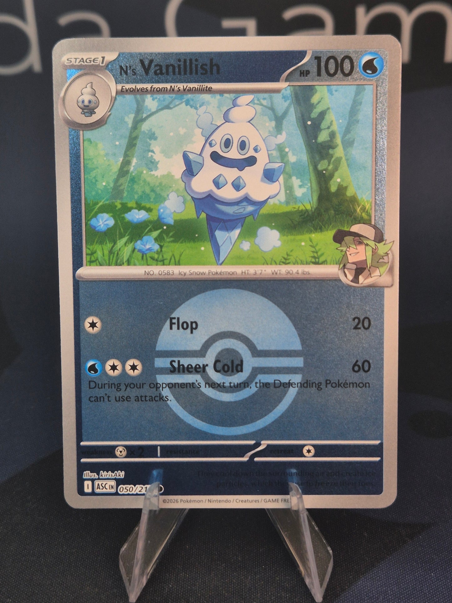 N's Vanillish 050/217 Ascended Heroes Pokeball Reverse Holo
