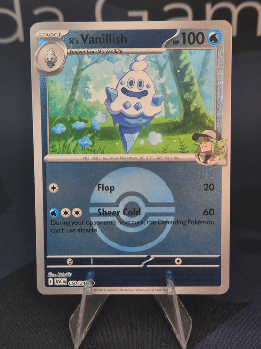 N's Vanillish 050/217 Ascended Heroes Pokeball Reverse Holo