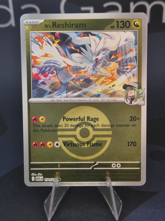 N's Reshiram 154/217 Ascended Heroes Pokeball Reverse Holo