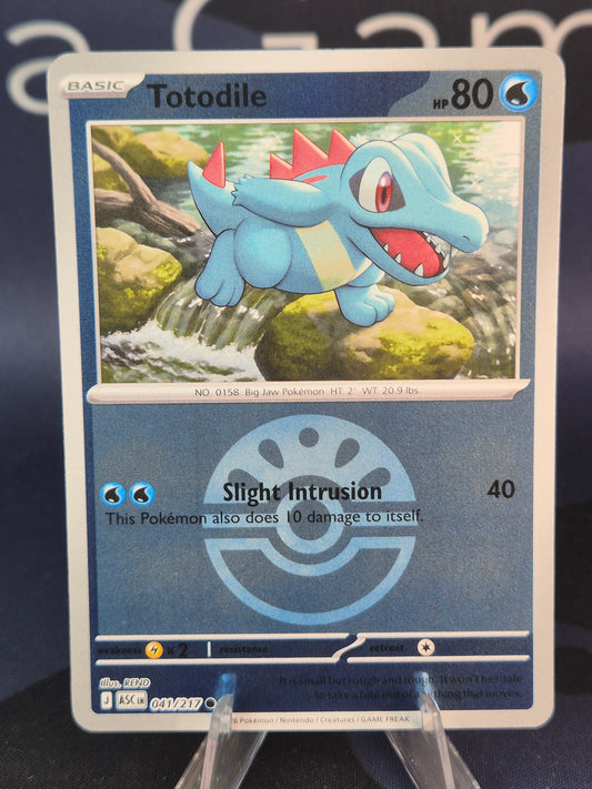 Totodile 041/217 Ascended Heroes Reverse Holo Friend Ball