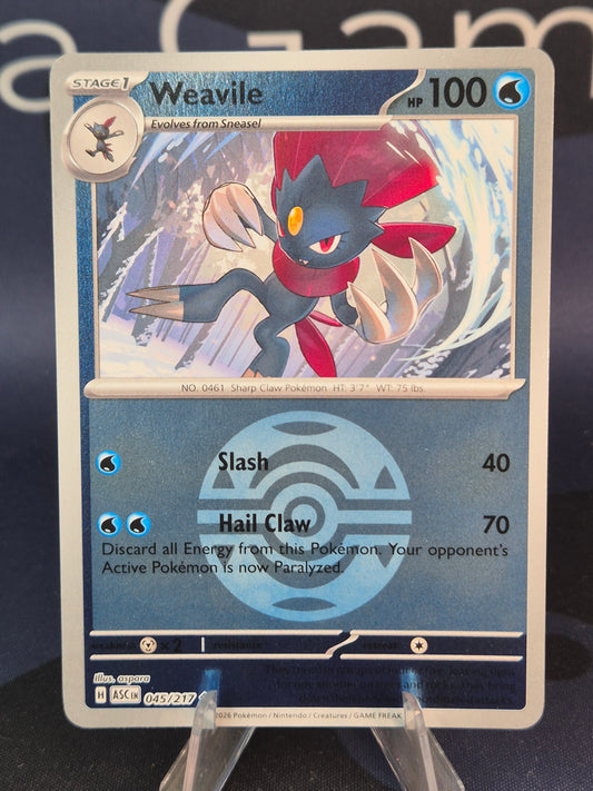 Weavile 045/217 Ascended Heroes Reverse Holo Dusk Ball