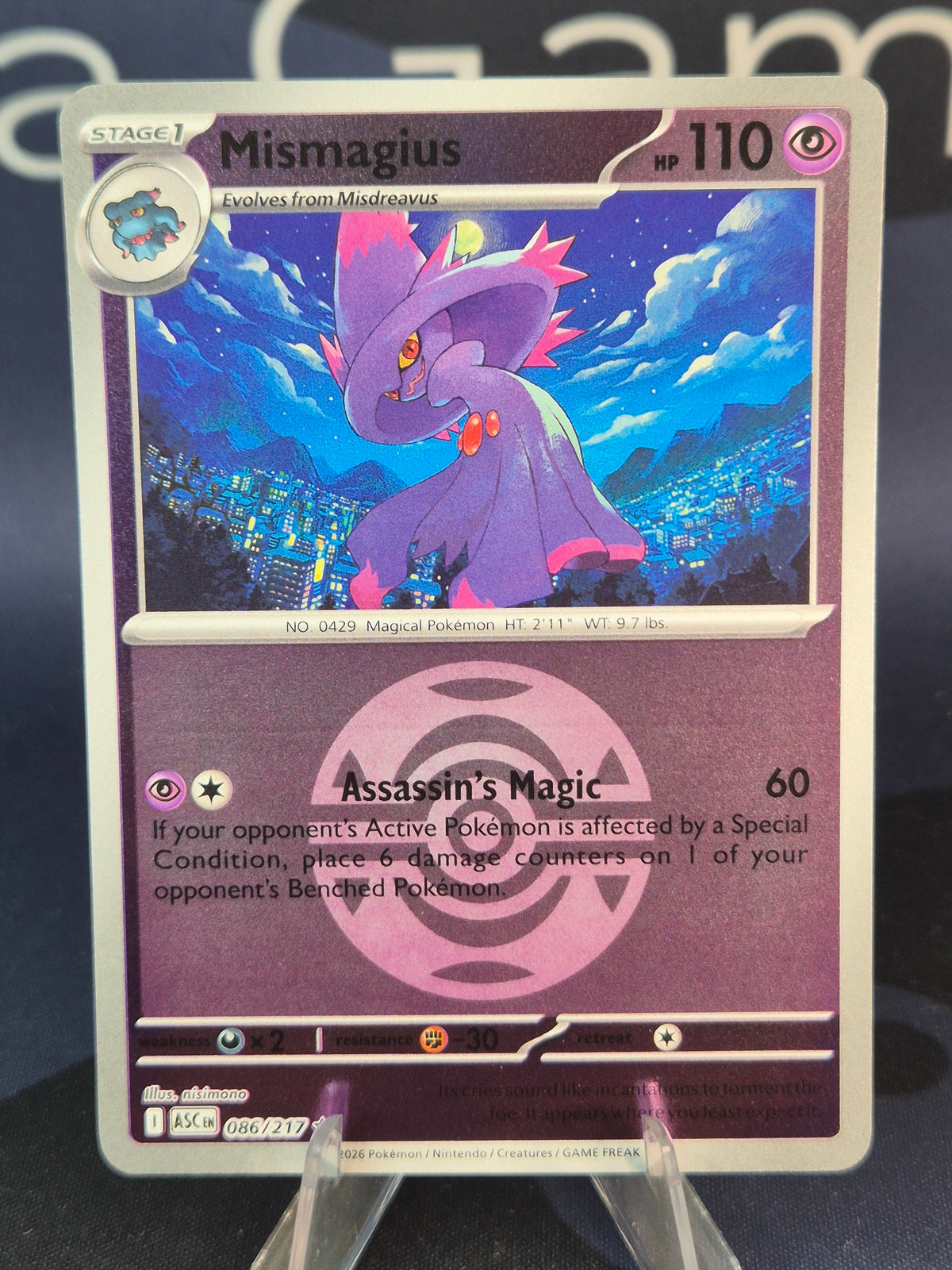 Mismagius 086/217 Ascended Heroes Reverse Holo Dusk Ball