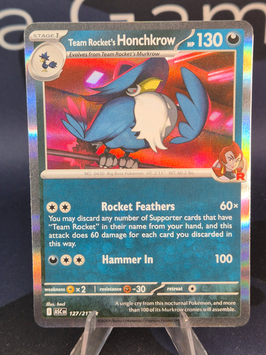 Team Rocket's Honchkrow 127/217 Ascended Heroes Holo