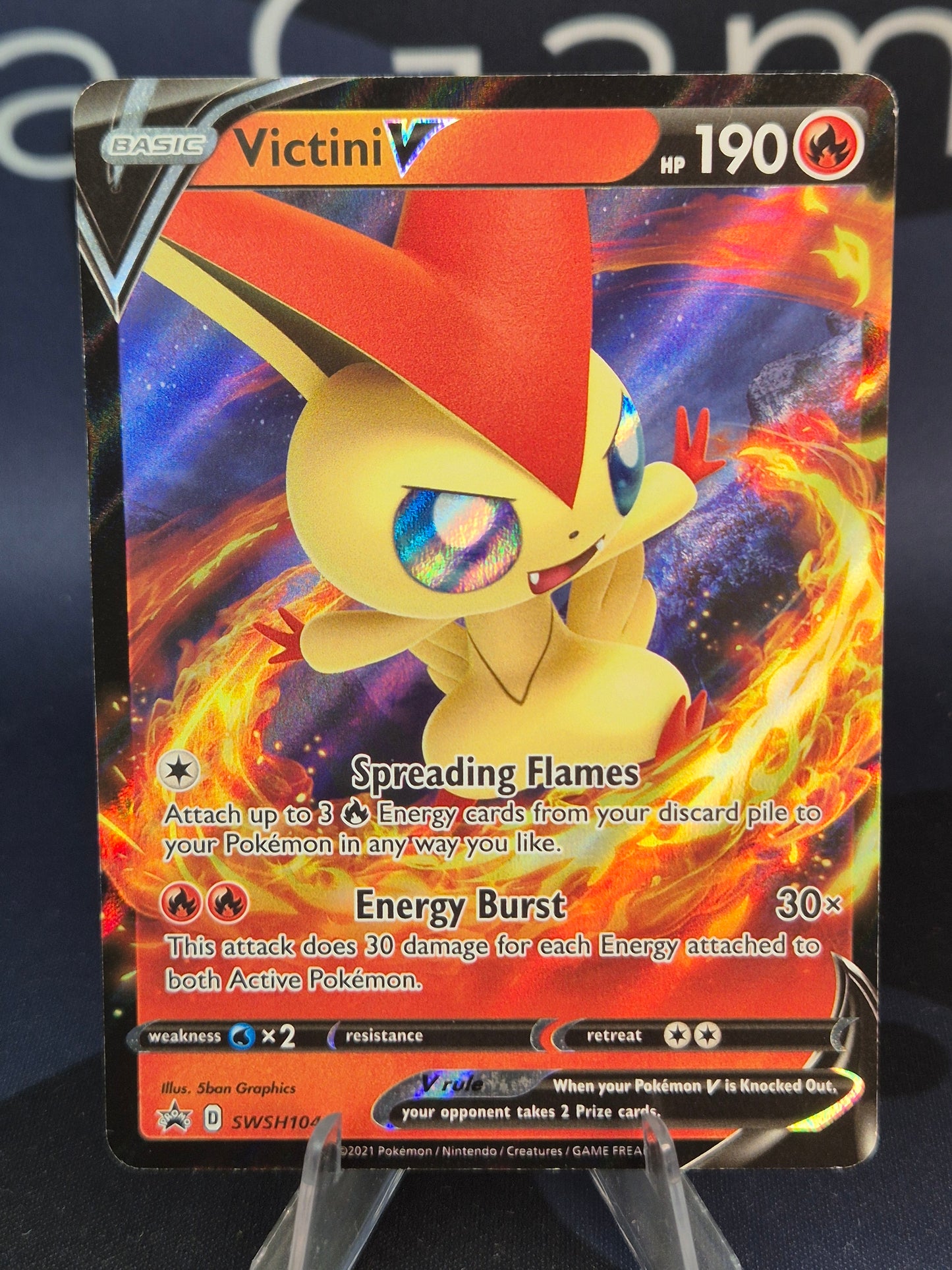 Victini V SWSH 104 Black Star Promo