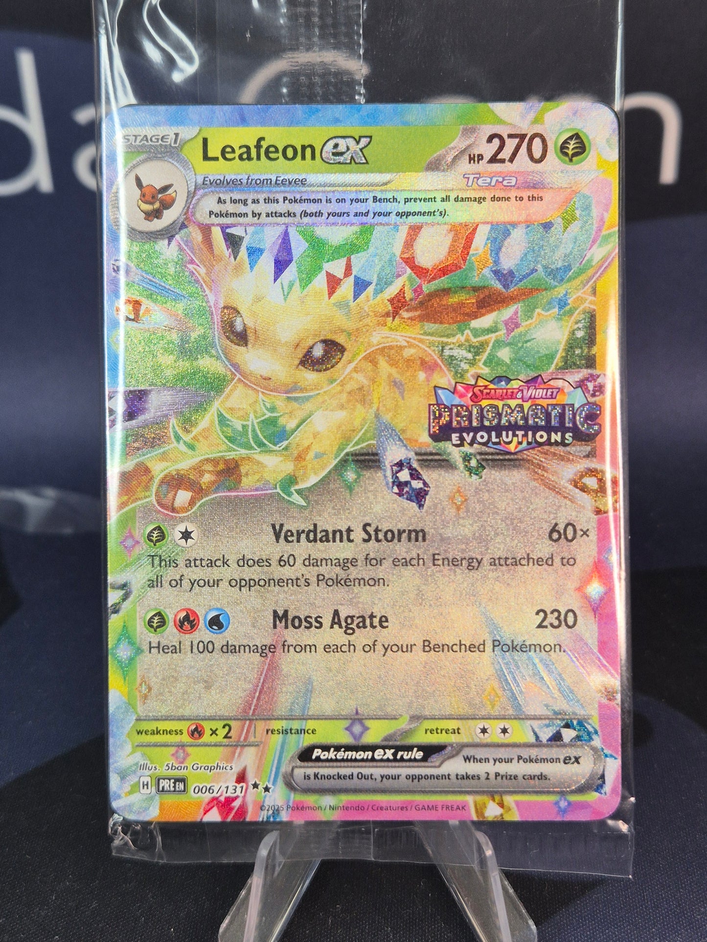 Leafeon ex Prismatic Evolutions Stamped SEALED