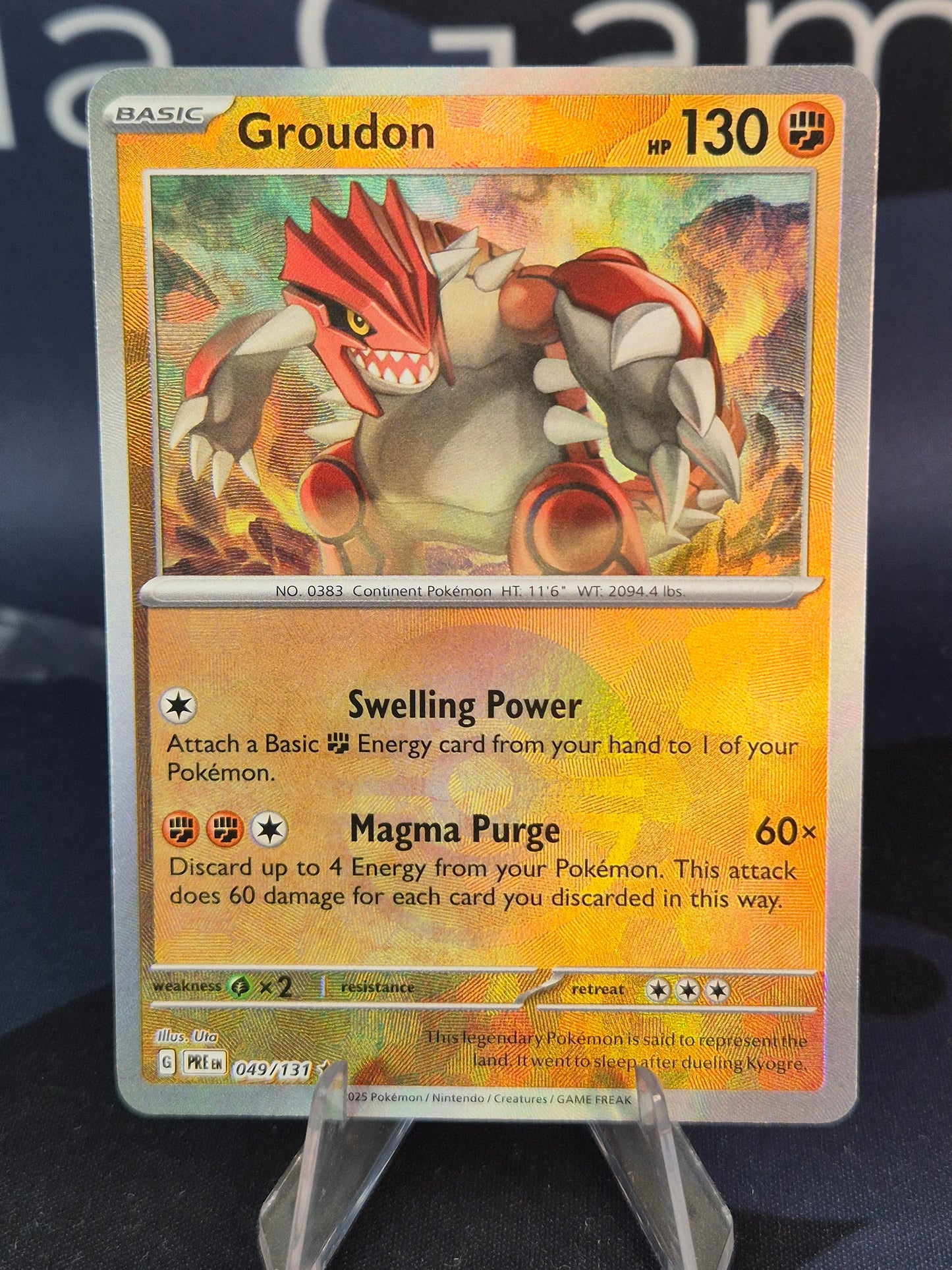 Groudon 049/131 Prismatic Evolutions Pokeball Reverse Holo