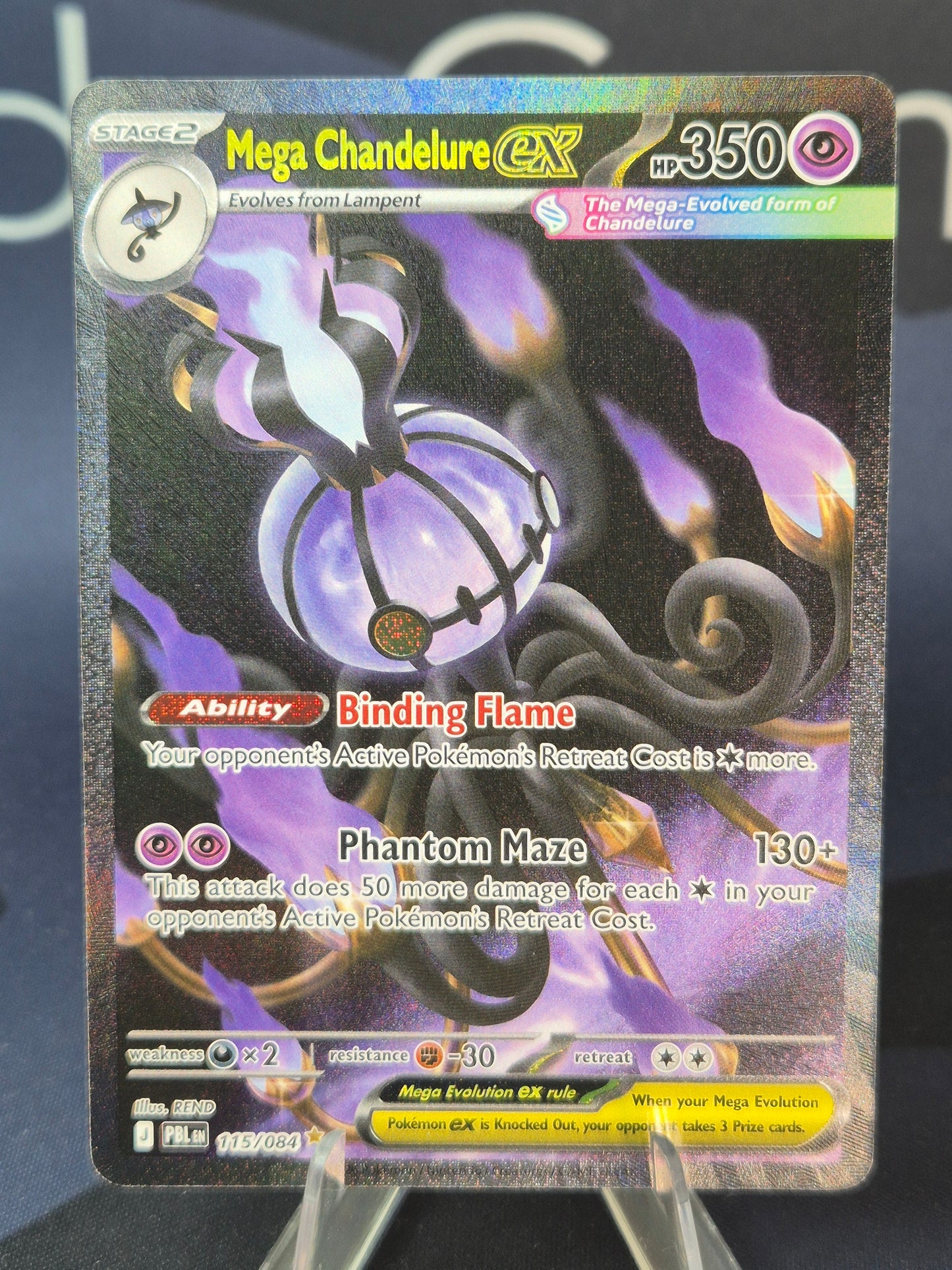 Mega Chandelure ex 115/084 Pitch Black Special Illustration Rare