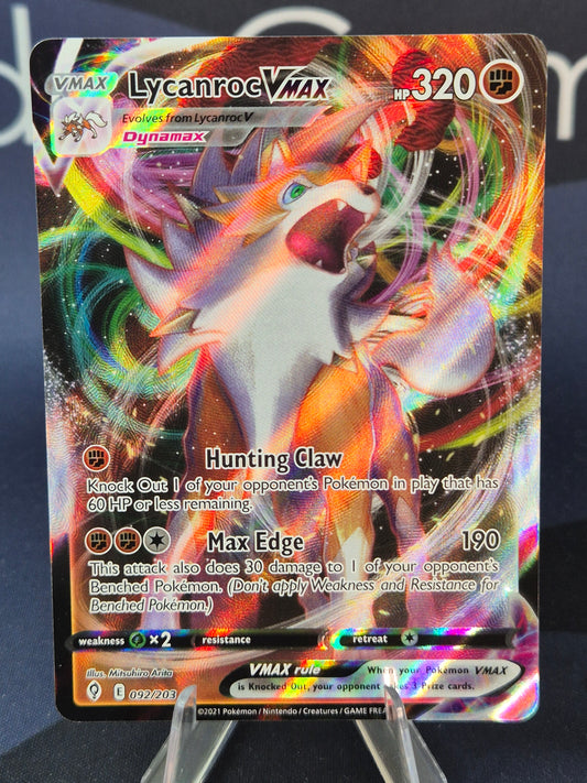 Lycanroc VMAX 092/203 Evolving Skies Holo