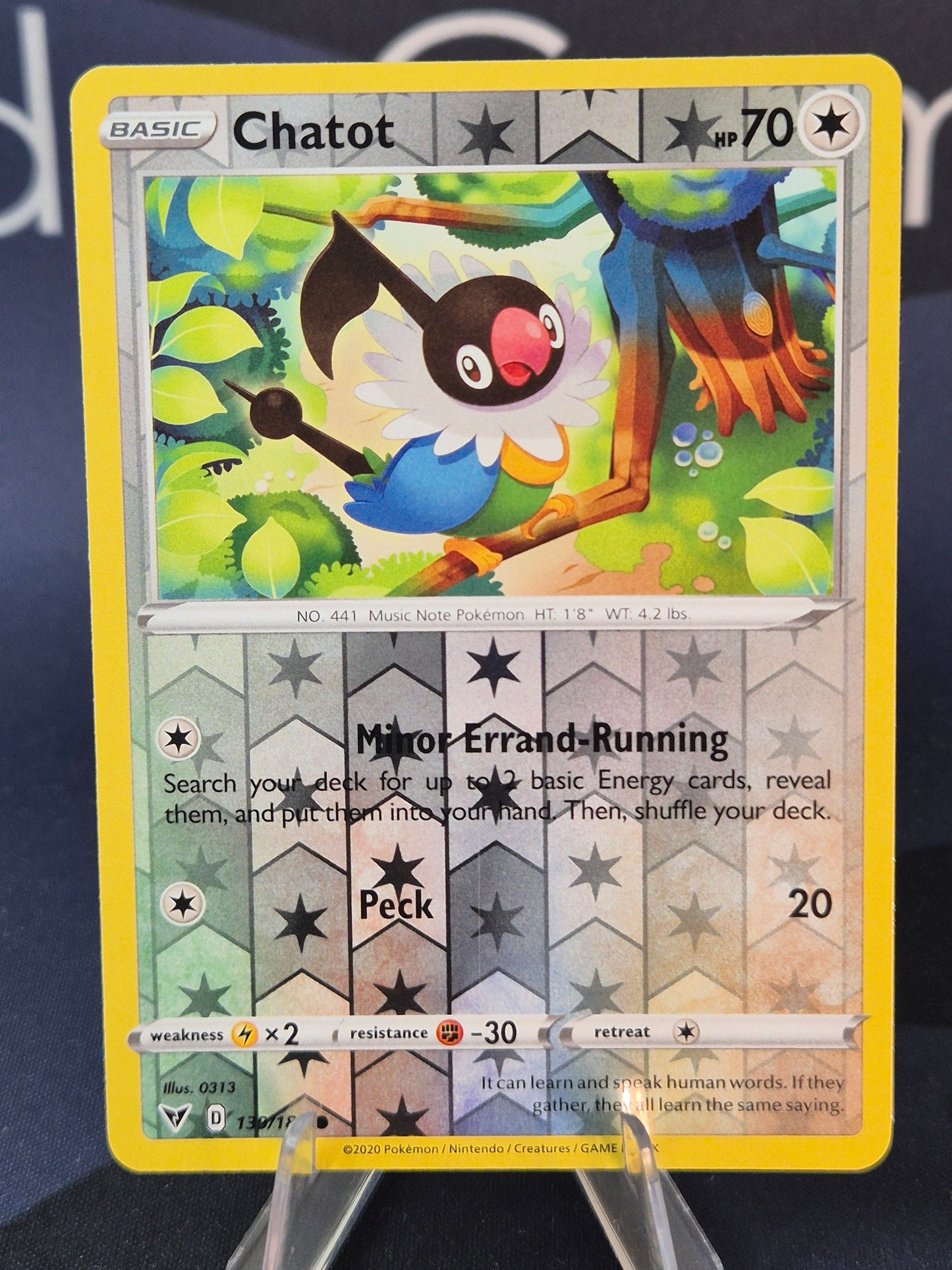 Chatot 139/185 Vivid Voltage Reverse Holo