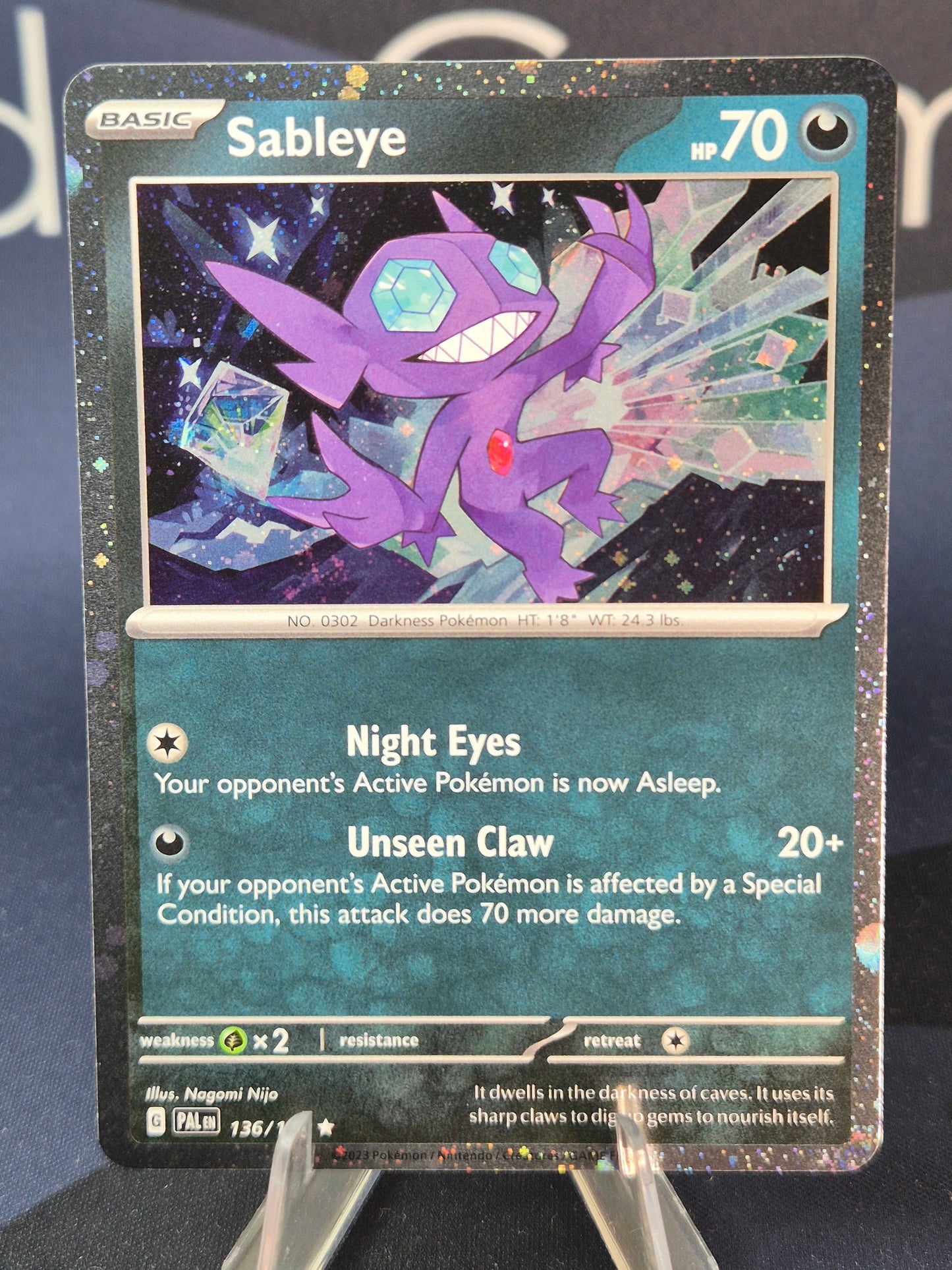 Sableye 136/193 Paldea Evolved Cosmo Holo