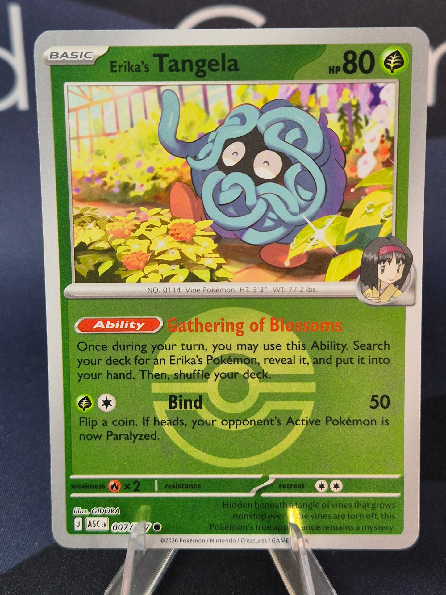Erika's Tangela 007/217 Ascended Heroes Reverse Holo Pokeball