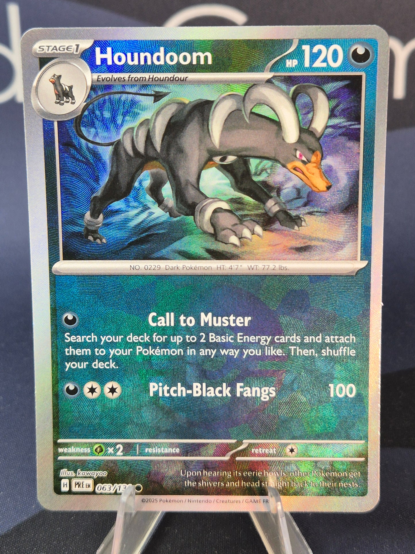 Houndoom 063/131 Prismatic Evolutions Pokeball Reverse Holo