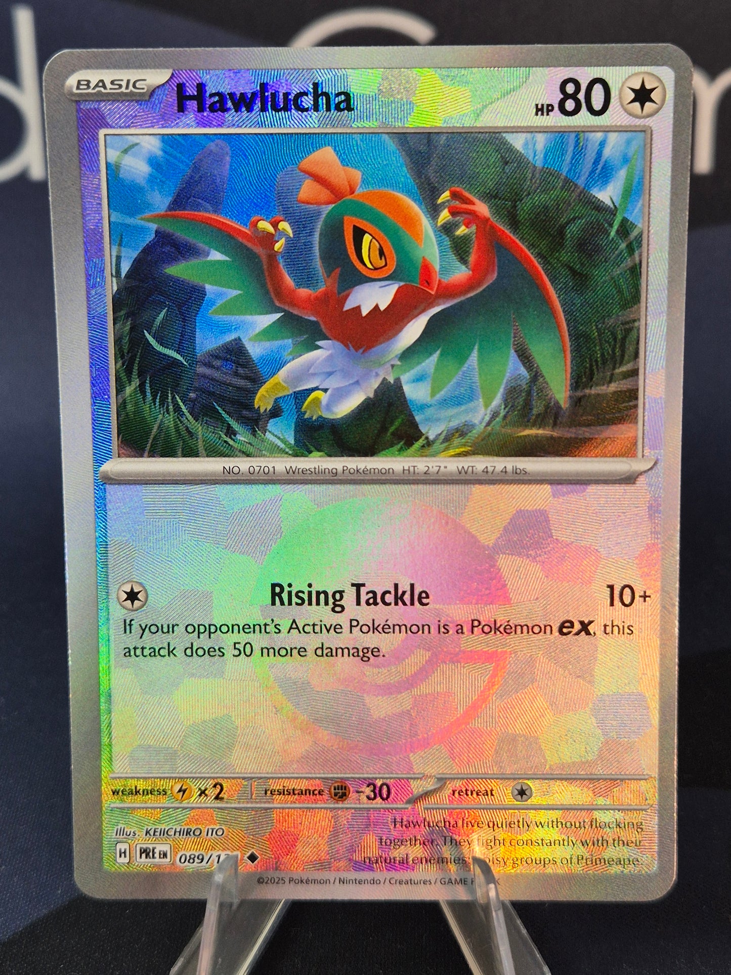 Hawlucha 089/131 Prismatic Evolutions Pokeball Reverse Holo