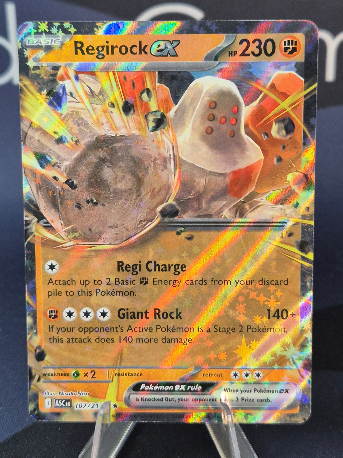Regirock ex 107/217 Ascended Heroes Double Rare