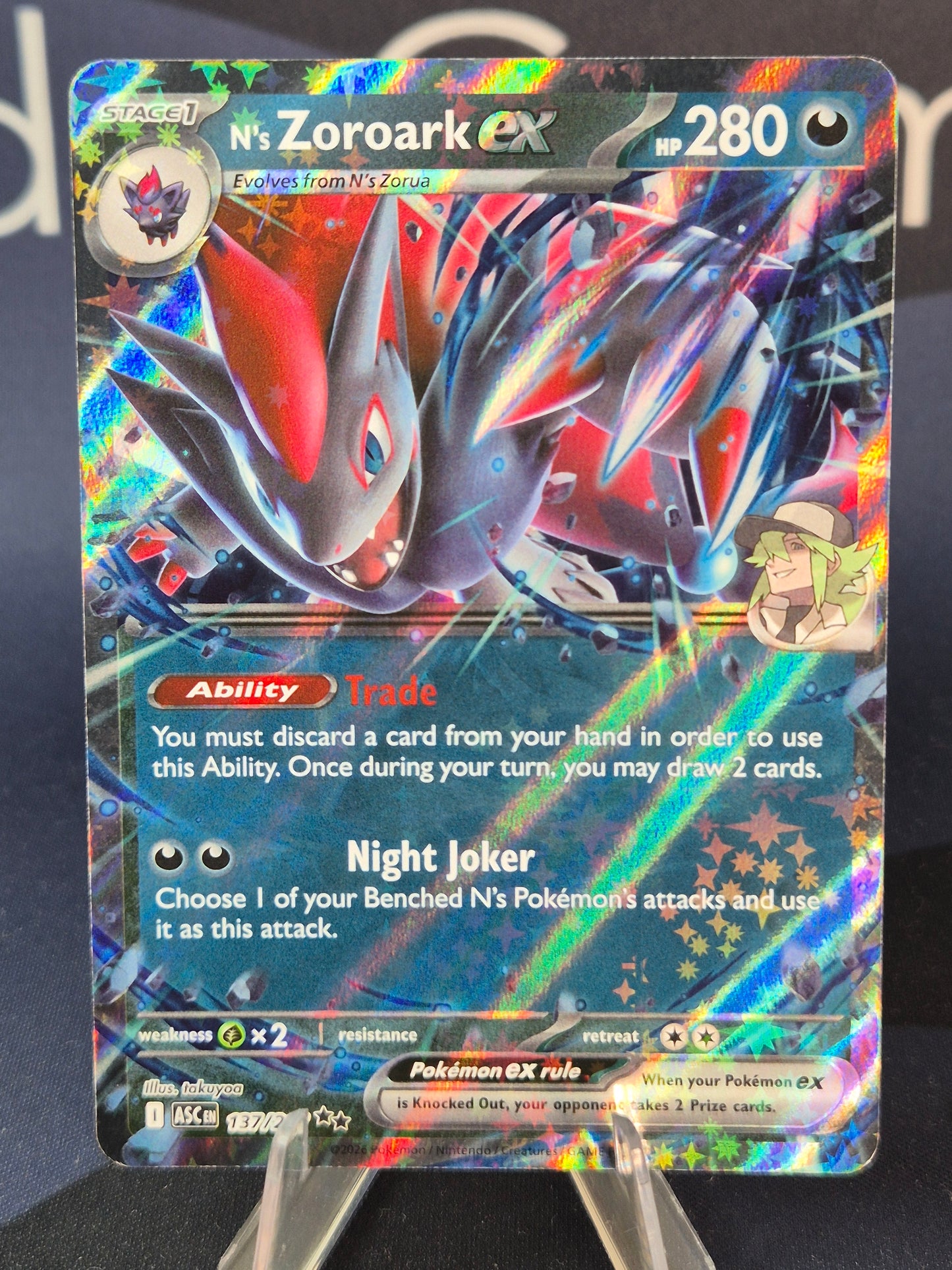 N's Zoroark ex 137/217 Ascended Heroes Double Rare