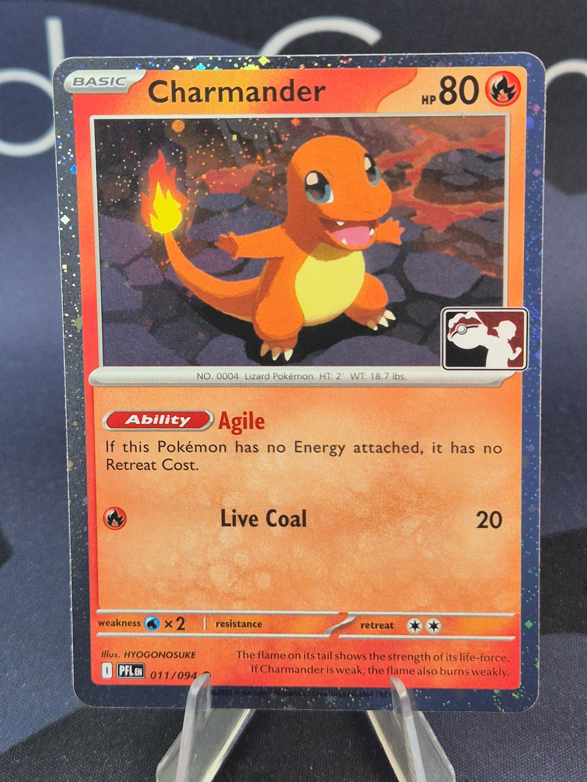 Charmander 011/094 Phantasmal Flames Play Stamp Series 9 Holo