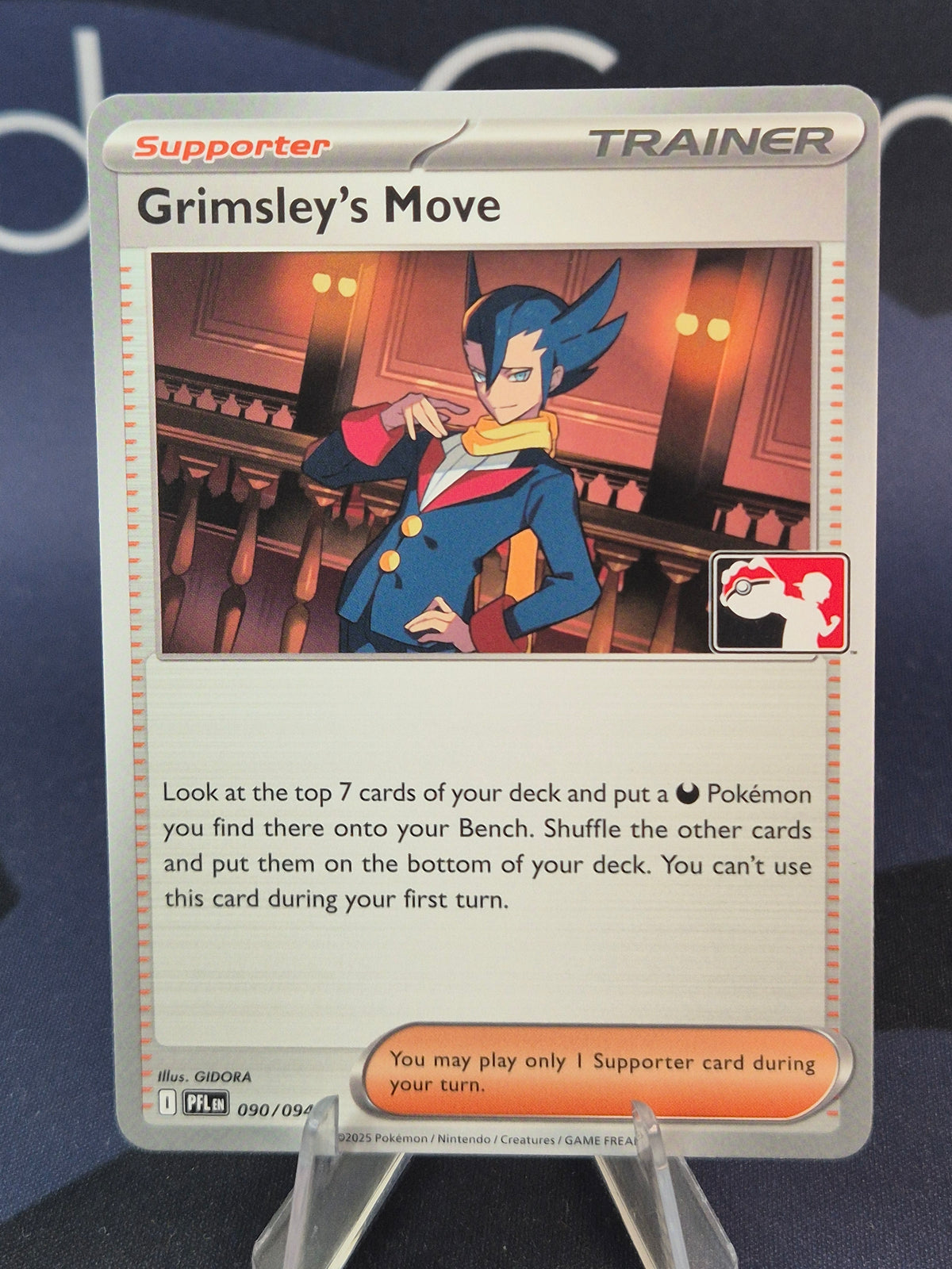 Grimsley's Move 090/094 Phantasmal Flames Play Stamp Series 9