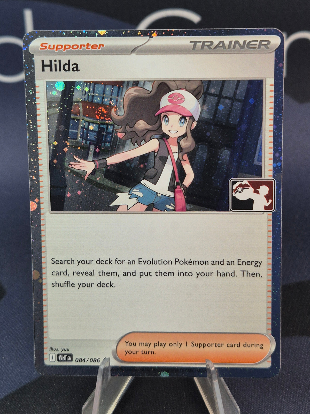 Hilda 084/086 White Flare Play Stamp Series 9 Holo