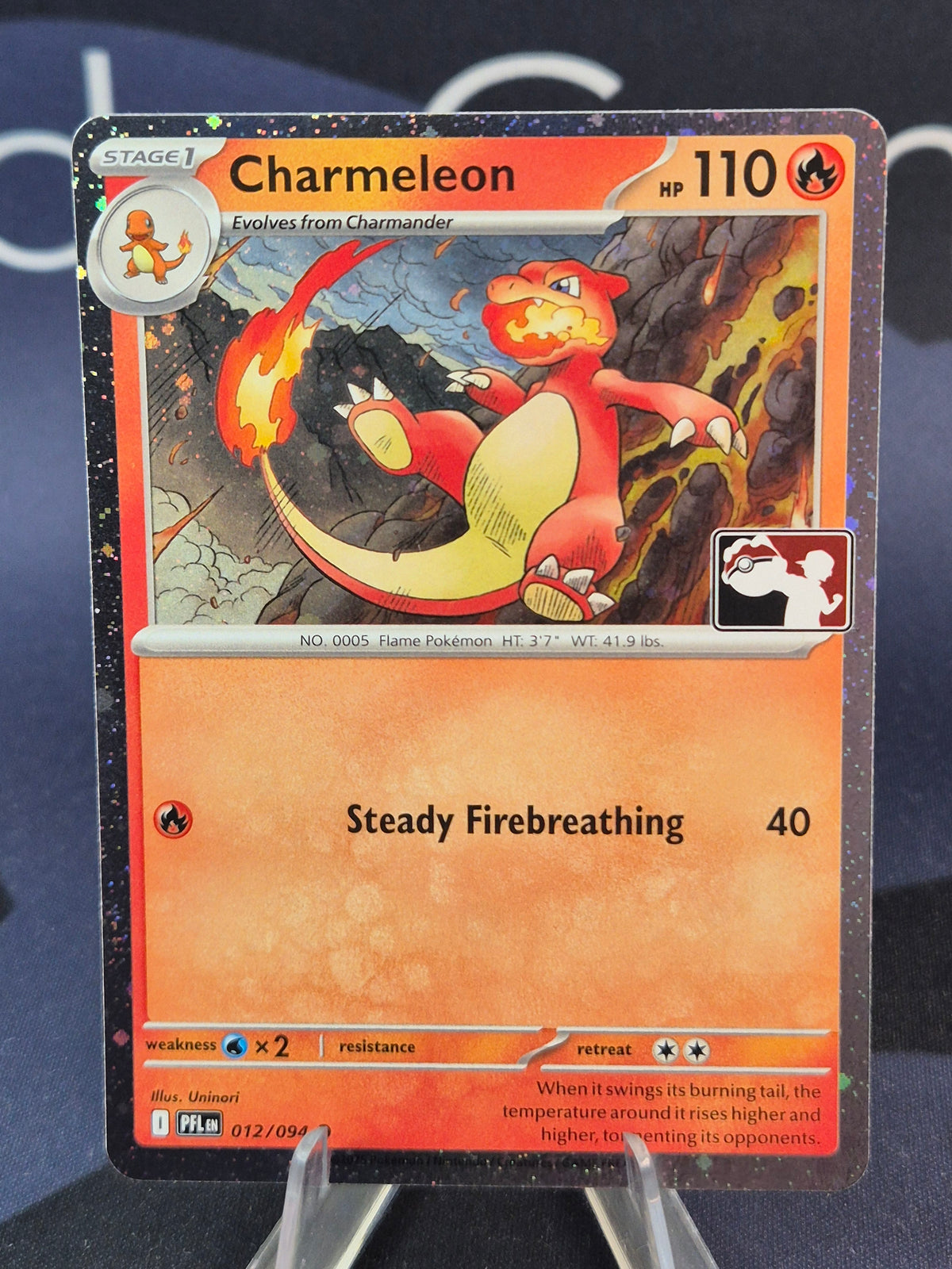 Charmeleon 012/094 Phantasmal Flames Play Stamp Series 9 Holo