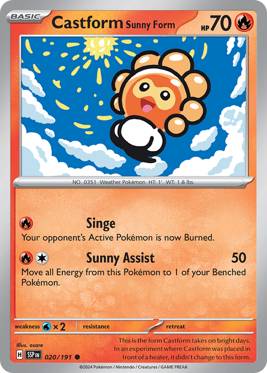 Castform Sunny Form 020/191 Surging Sparks