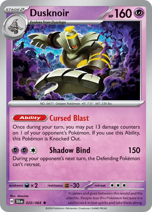 Dusknoir 020/064 Shrouded Fable Holo