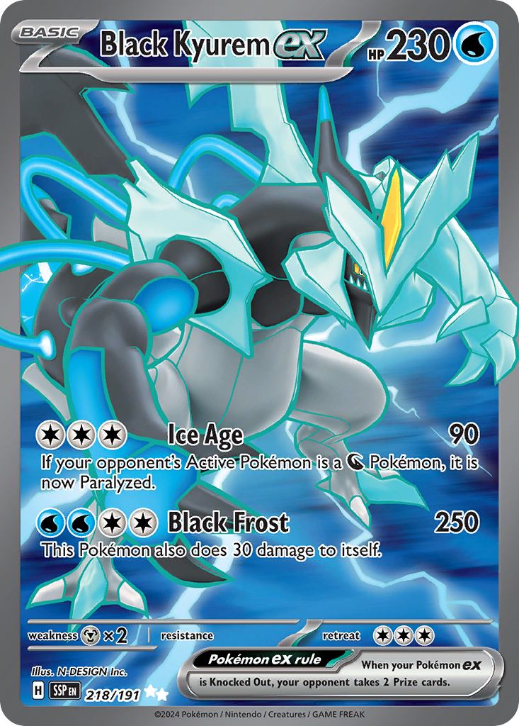 Black Kyurem ex 218/191 Surging Sparks