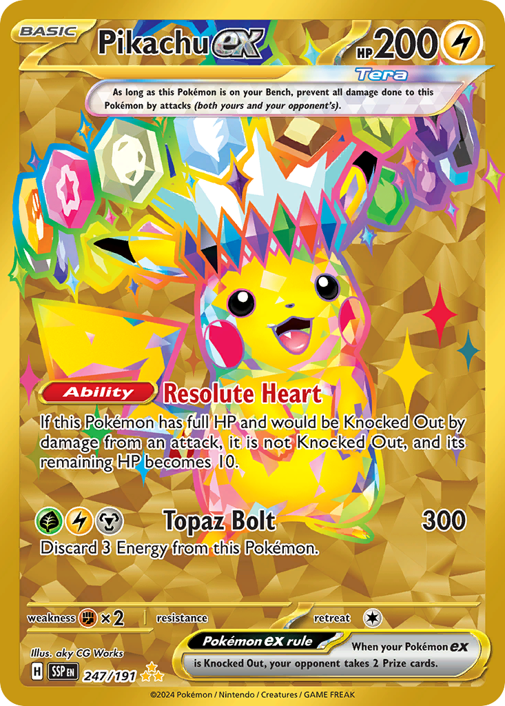 Pikachu ex 247/191 Surging Sparks