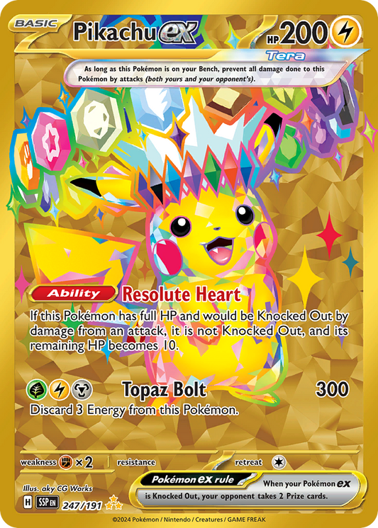 Pikachu ex 247/191 Surging Sparks