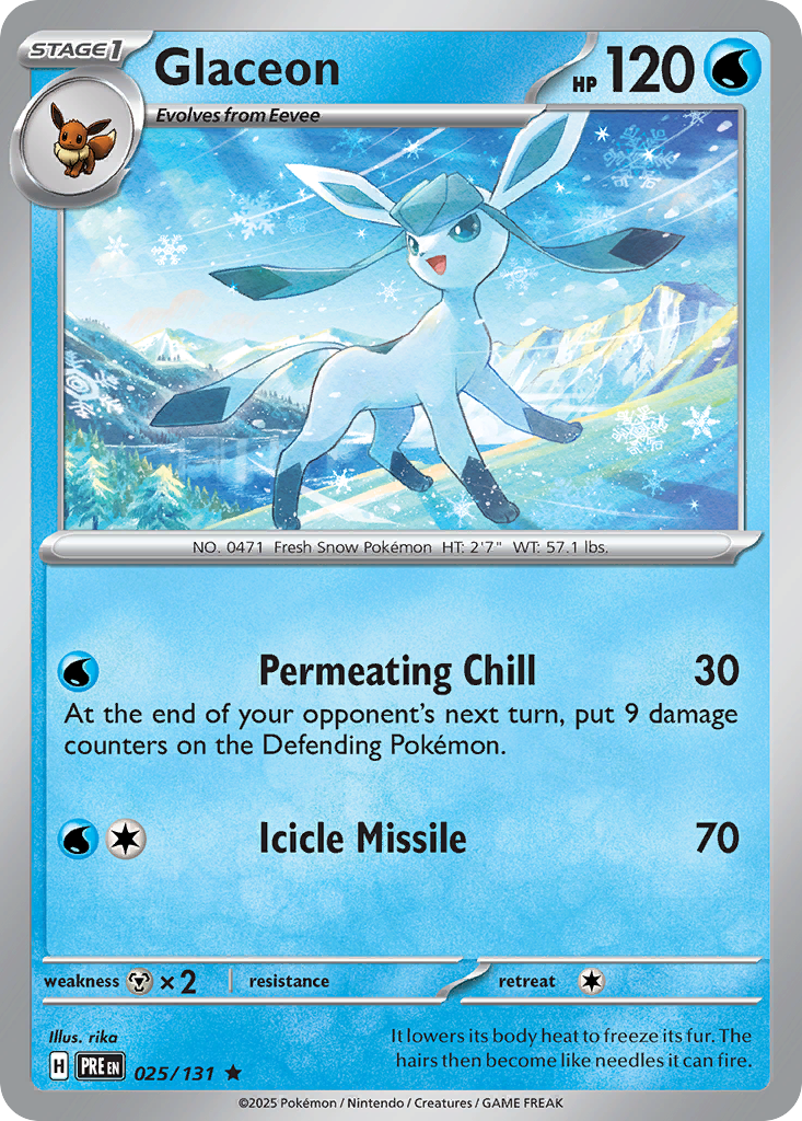 Glaceon 025/131 Prismatic Evolutions Holo