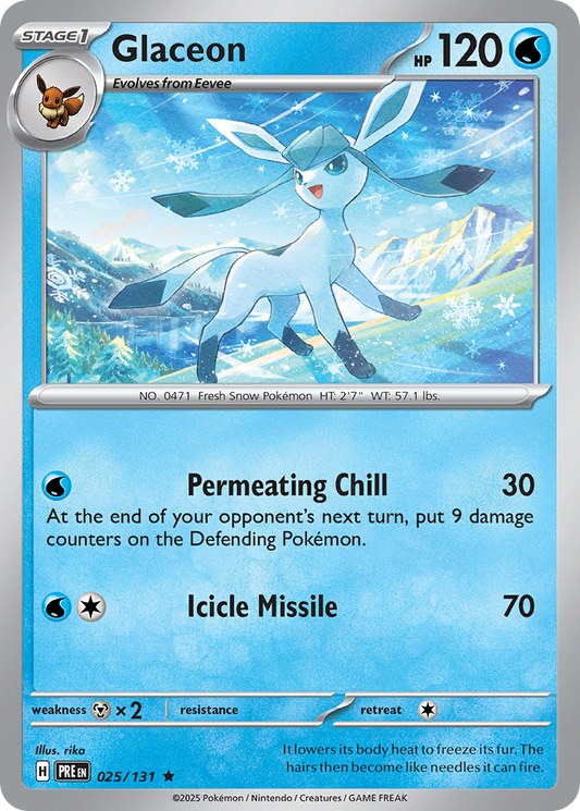 Glaceon 025/131 Prismatic Evolutions Holo