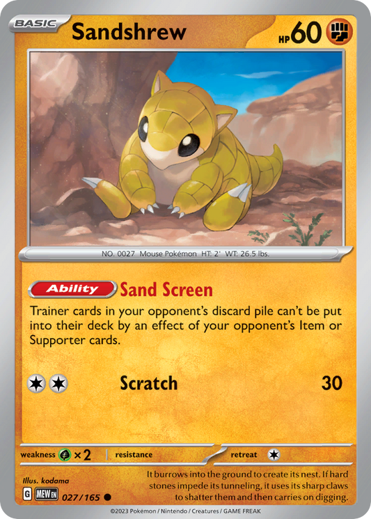 Sandshrew 027/165 151