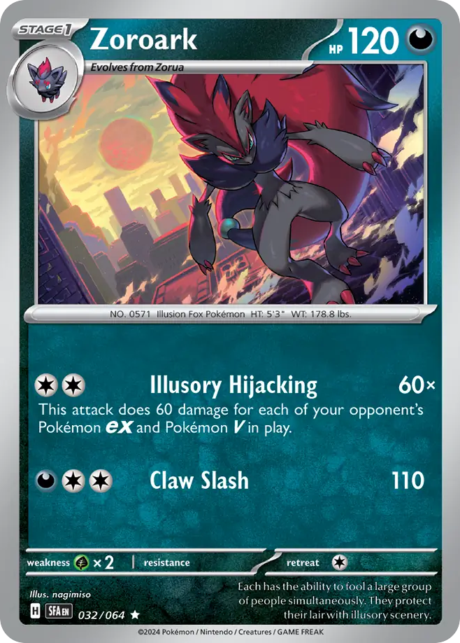 Zoroark 032/064 Shrouded Fable Holo