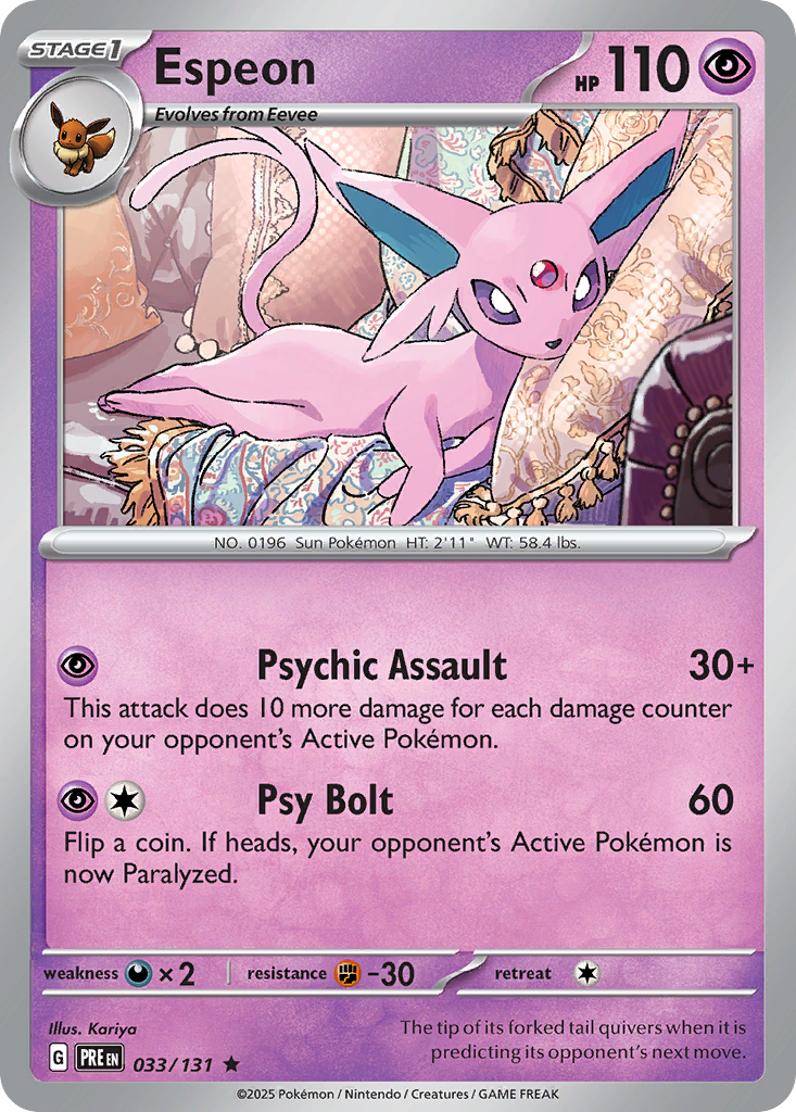 Espeon 033/131 Prismatic Evolutions Holo