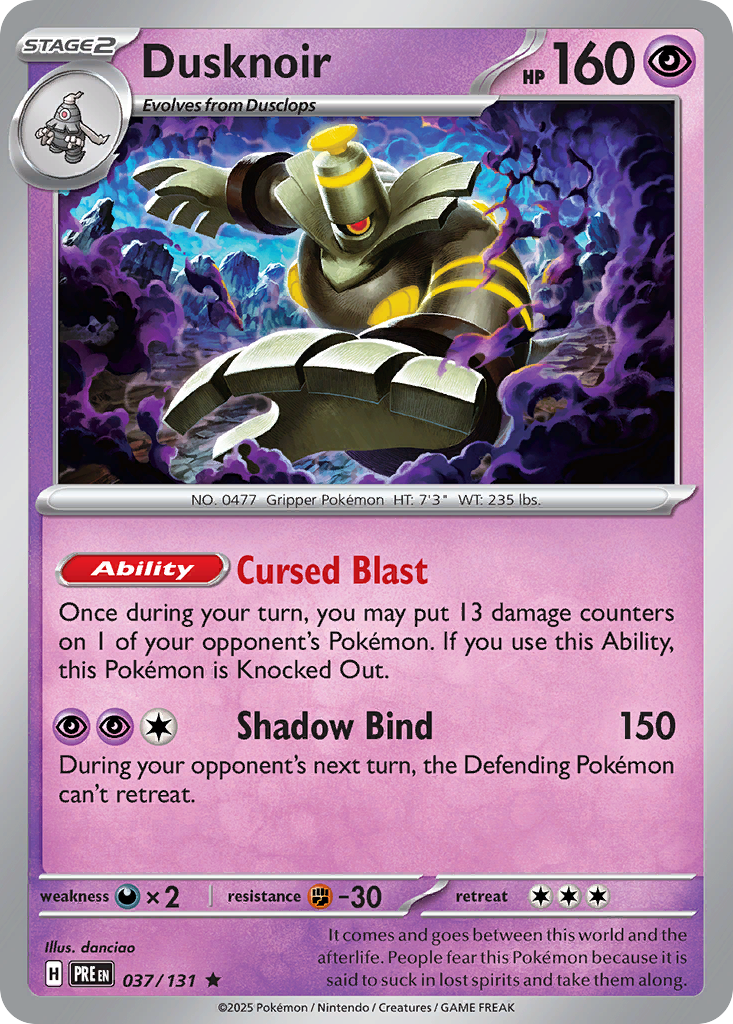 Dusknoir 037/131 Prismatic Evolutions Holo