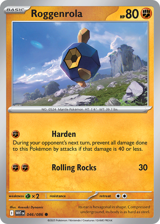 Roggenrola 046/086 White Flare