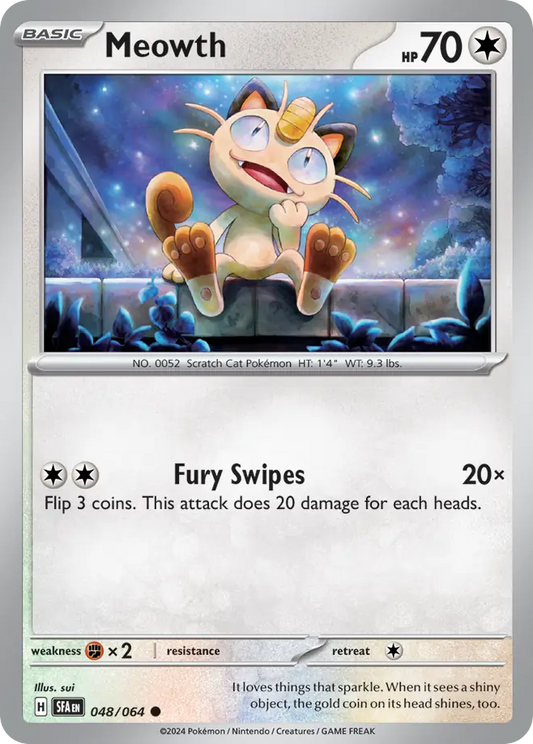 Meowth 048/064 Shrouded Fable